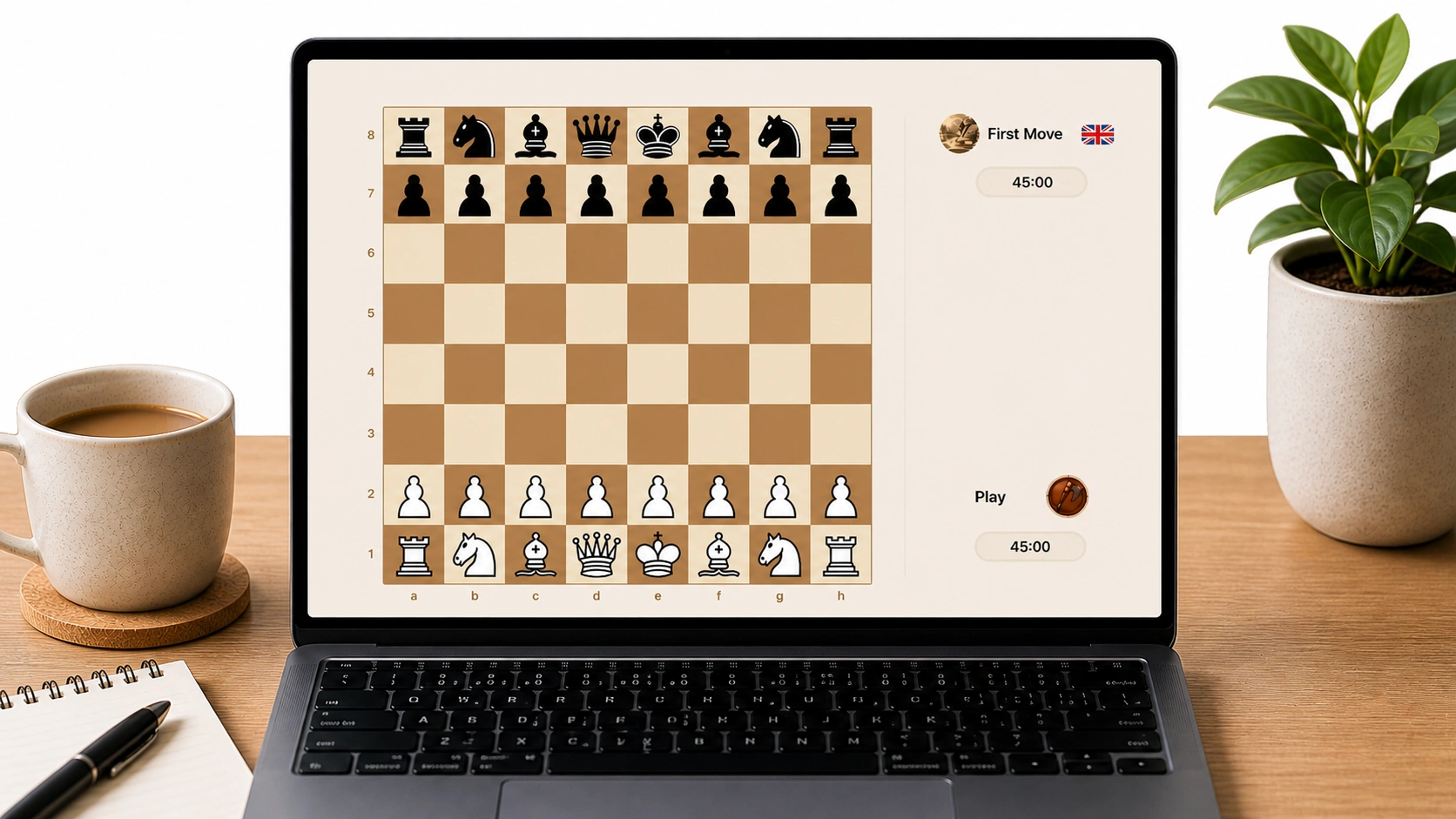 Playing chess online without download on a phone and computer in Chesswood